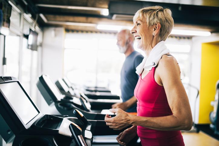 Running on the treadmill